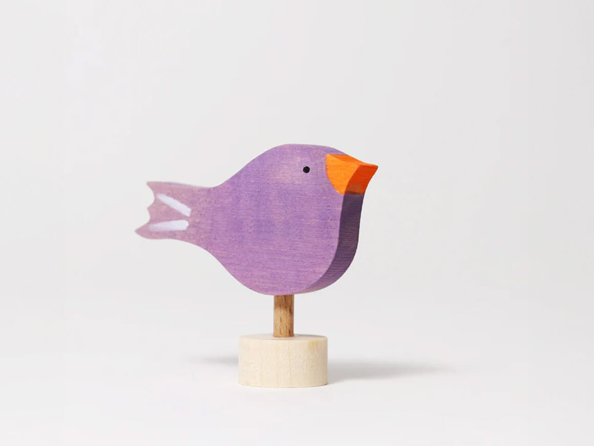 Steckfigur sitzender Vogel – Bild 2