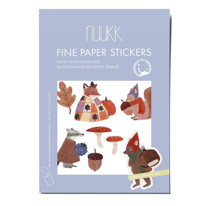 Stickerbogen Waldbewohner | 3 Bögen, NUUKK