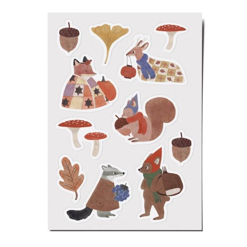 Stickerbogen Waldbewohner | 3 Bögen, NUUKK – Bild 2