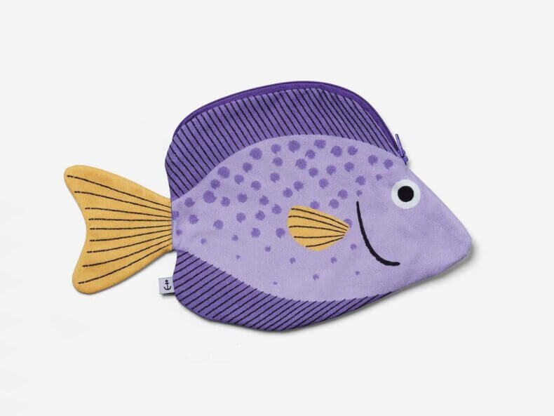 Don Fisher Sweetlips Etui – handgemachtes Etui aus Baumwolle in Form eines Süßlippenfisches
