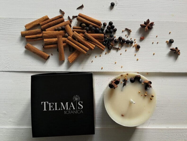 Telmas Botanica, Duftkerze - Weihnachtsgewürze, klein – Bild 8