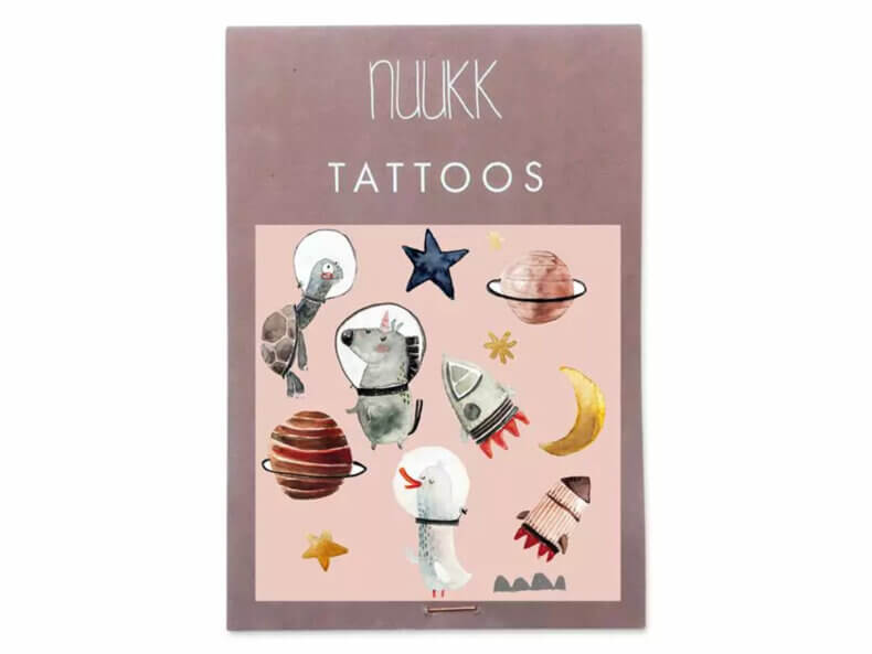 Vegane Kindertattoos Space, NUUKK