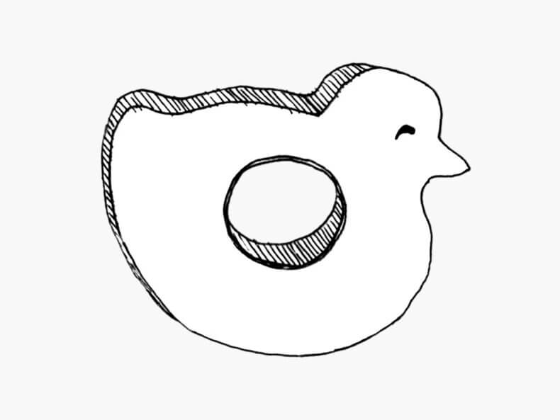 TEETHER Baby Duck Holzbeißring, WOODEN STORY – Bild 3