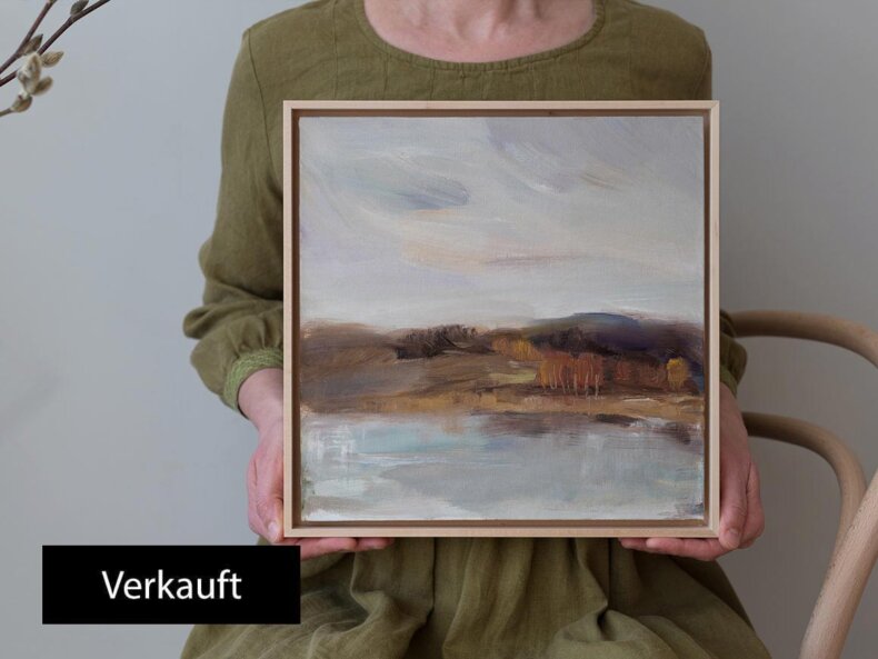 Waldsee-Landschaftbild-Oelbild