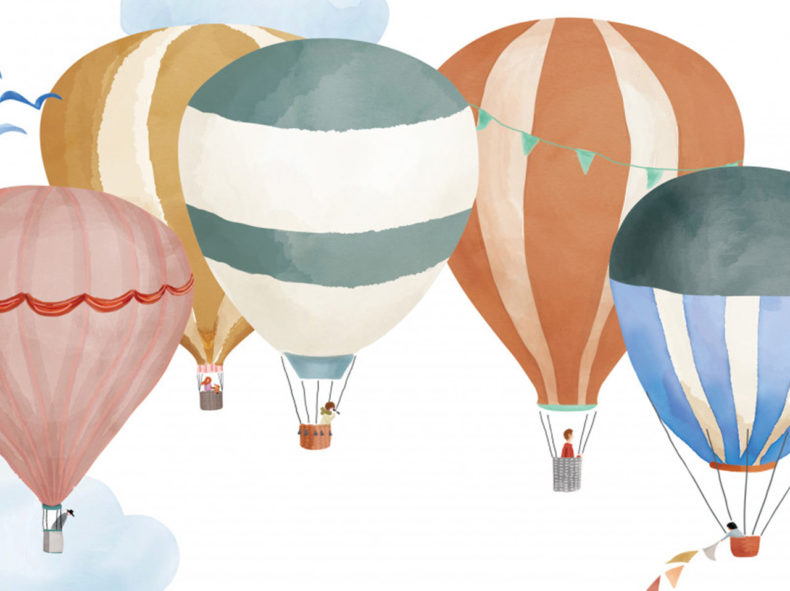 MIMI'lou Wandsticker Aquarell Heißluftballons – Bild 4