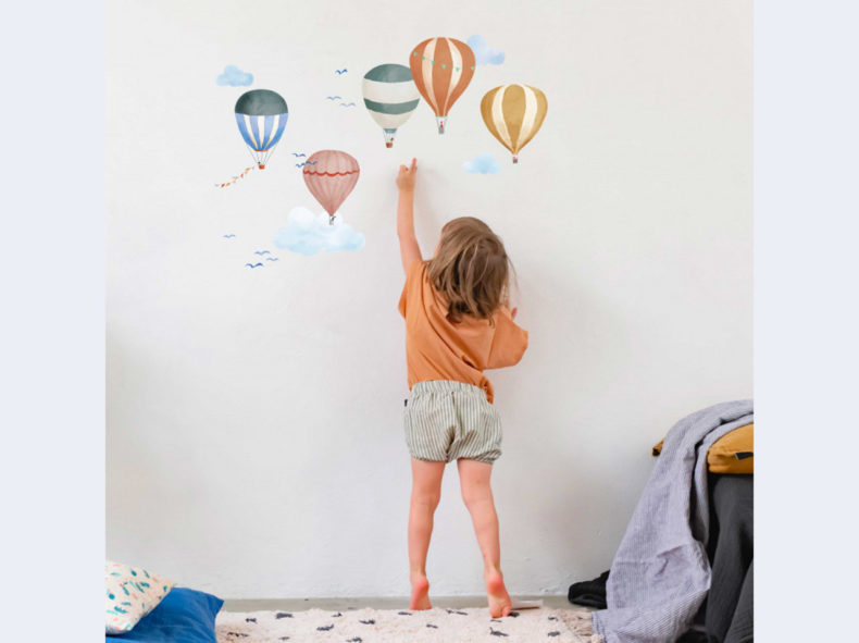 MIMI'lou Wandsticker Aquarell Heißluftballons – Bild 2