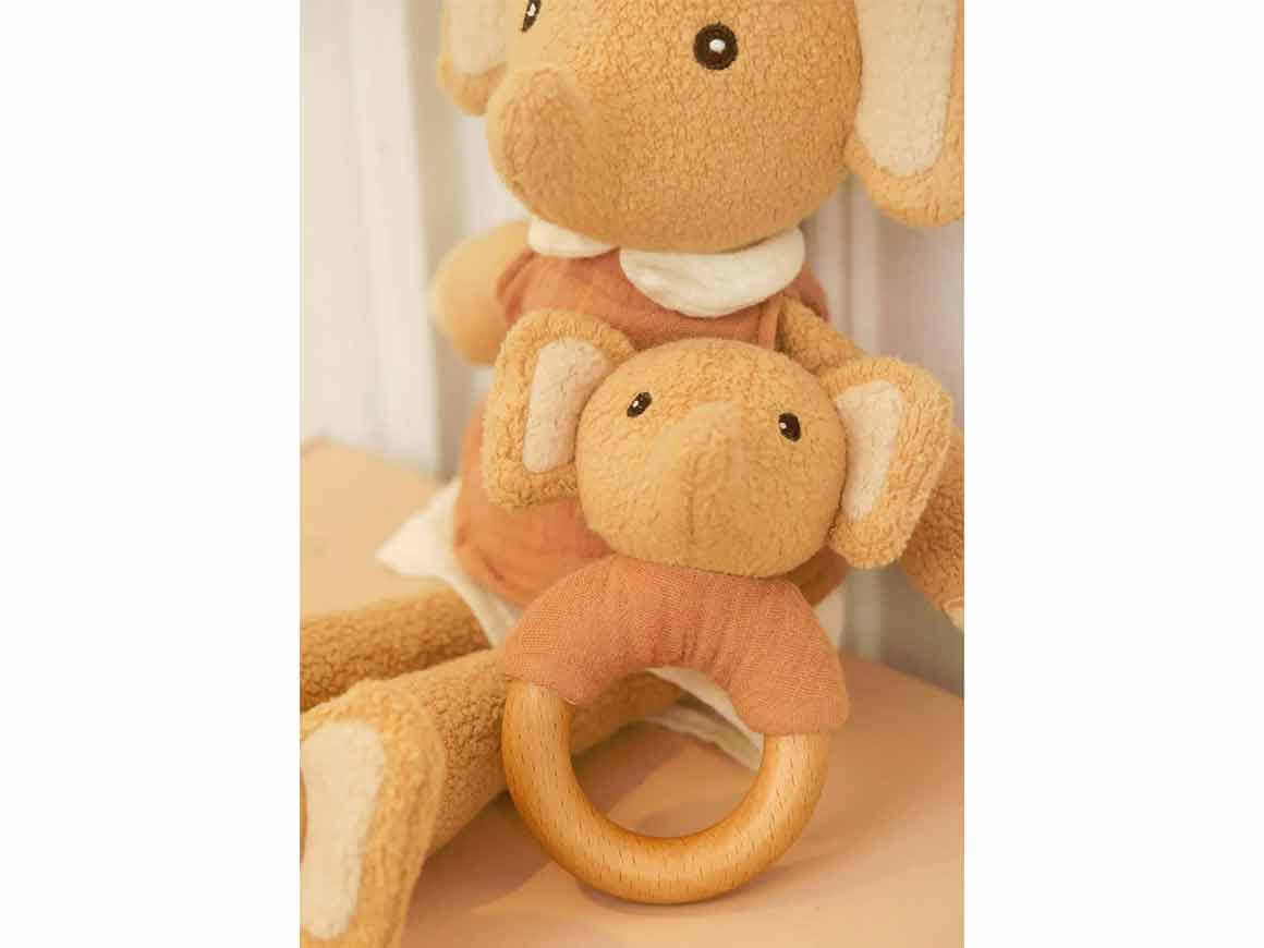 Geschenkset Schmusetuch und Rassel Elefant Ollie – Bild 5