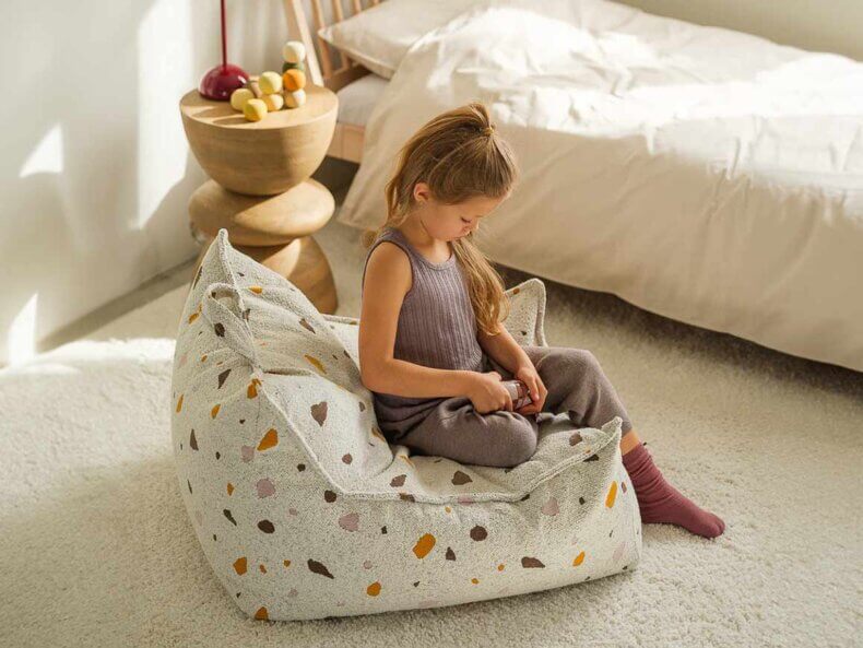 Kindersessel & Sitzsack, Terrazzo Marble – Bild 5