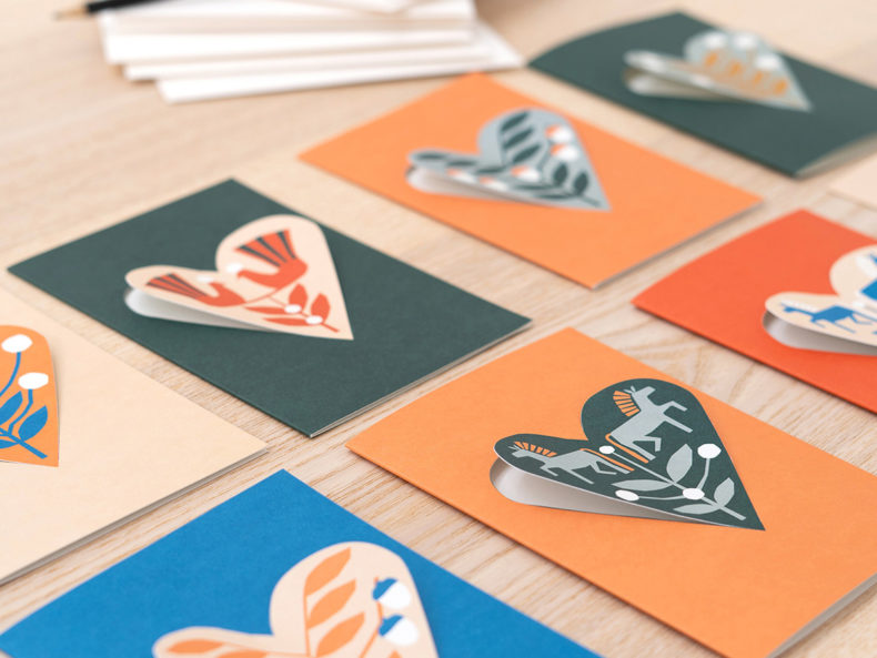 HEART card acorns - blue – Bild 5