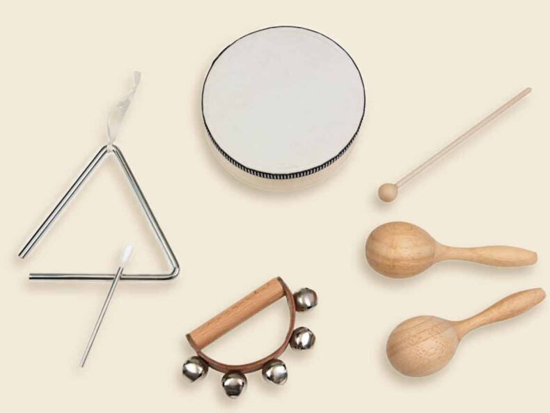 Instrumenten-Set aus Holz