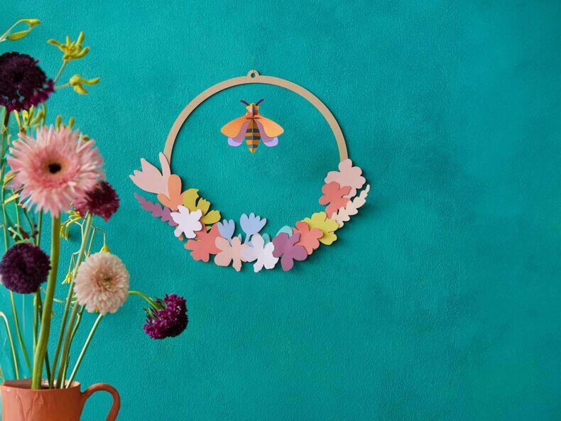 Meadow Wreath Pop out, Wanddeko – Bild 4