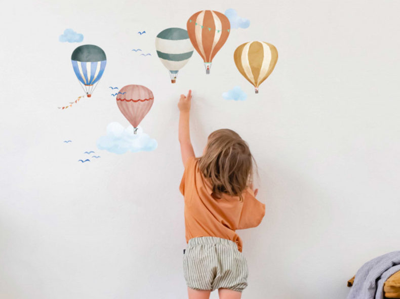 MIMI'lou Wandsticker Aquarell Heißluftballons – Bild 5