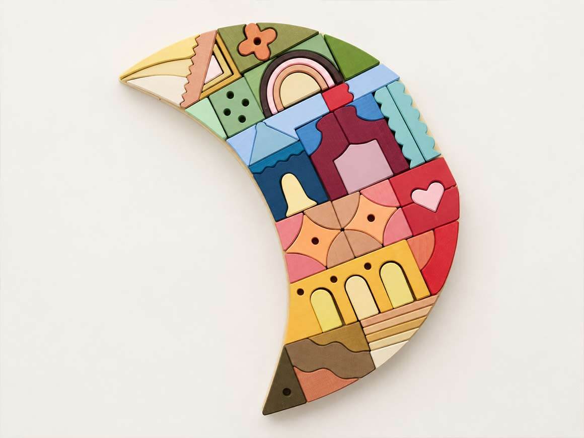 RADUGA GREZ Moon Building Blocks aus Holz