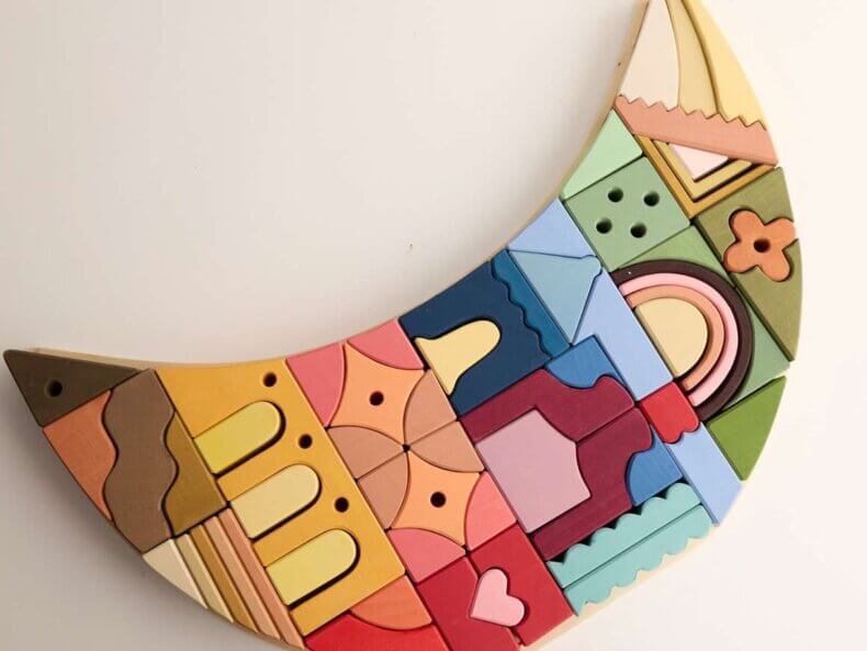 Moon Building Blocks – Holzbausteine