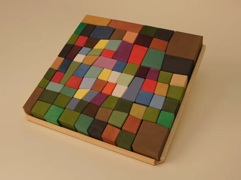 TOYTO Oddy Cubes 1 – 82 Bauklötze aus Holz