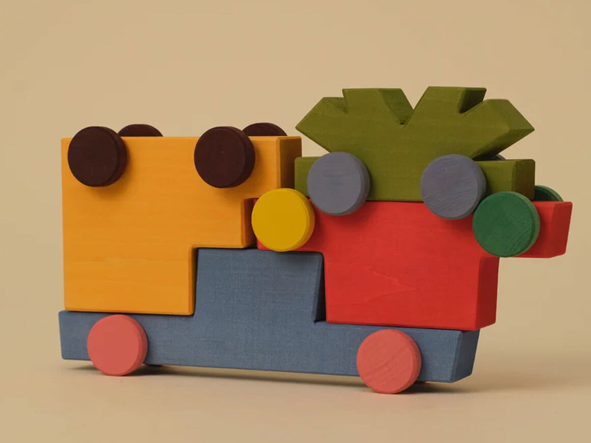 Quartet Vehicle – 4 Holzfahrzeuge | TOYTO