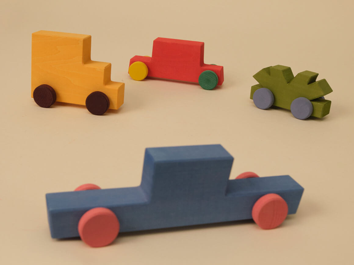Quartet Vehicle – 4 Holzfahrzeuge | TOYTO – Bild 2