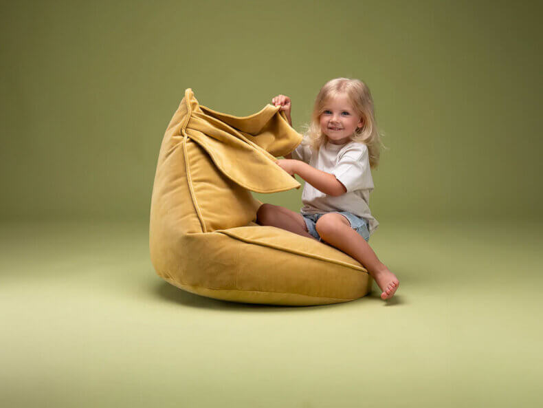 Kindersessel & Sitzsack Bunny, Salted Caramel – Bild 2