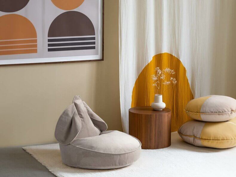 Kindersessel & Sitzsack Bunny, Dusty Beige – Bild 3