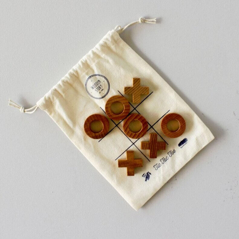 Tic Tac Toe - nachhaltiges Holzspiel – Bild 2